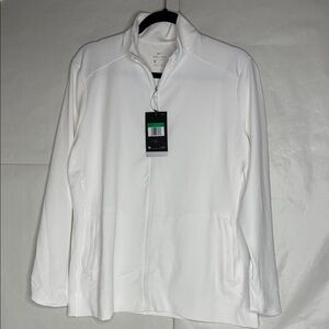 Nike White Lightweight Dri-FIT Full-Zip Shirt Jacket